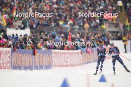 14.01.2024, Ruhpolding, Germany (GER): Tarjei Boe (NOR), Johannes Dale-Skjevdal (NOR) - IBU World Cup Biathlon, pursuit men, Ruhpolding (GER). www.nordicfocus.com. © Thibaut/NordicFocus. Every downloaded picture is fee-liable.