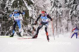 14.01.2024, Ruhpolding, Germany (GER): Kristo Siimer (EST), Roman Rees (GER), (l-r) - IBU World Cup Biathlon, pursuit men, Ruhpolding (GER). www.nordicfocus.com. © Thibaut/NordicFocus. Every downloaded picture is fee-liable.