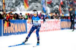14.01.2024, Ruhpolding, Germany (GER): Eric Perrot (FRA) - IBU World Cup Biathlon, pursuit men, Ruhpolding (GER). www.nordicfocus.com. © Manzoni/NordicFocus. Every downloaded picture is fee-liable.