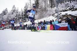 14.01.2024, Ruhpolding, Germany (GER): Elia Zeni (ITA) - IBU World Cup Biathlon, pursuit men, Ruhpolding (GER). www.nordicfocus.com. © Thibaut/NordicFocus. Every downloaded picture is fee-liable.