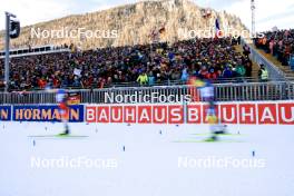 14.01.2024, Ruhpolding, Germany (GER): Event Feature: Fans on the grandstand - IBU World Cup Biathlon, pursuit men, Ruhpolding (GER). www.nordicfocus.com. © Manzoni/NordicFocus. Every downloaded picture is fee-liable.