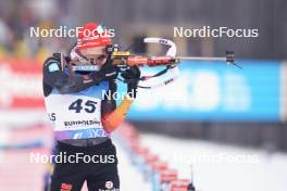14.01.2024, Ruhpolding, Germany (GER): Roman Rees (GER) - IBU World Cup Biathlon, pursuit men, Ruhpolding (GER). www.nordicfocus.com. © Thibaut/NordicFocus. Every downloaded picture is fee-liable.