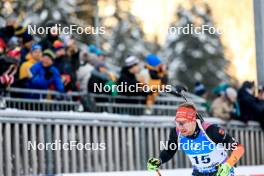 14.01.2024, Ruhpolding, Germany (GER): Johannes Kuehn (GER) - IBU World Cup Biathlon, pursuit men, Ruhpolding (GER). www.nordicfocus.com. © Manzoni/NordicFocus. Every downloaded picture is fee-liable.