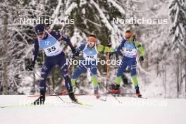 14.01.2024, Ruhpolding, Germany (GER): Elia Zeni (ITA), Miha Dovzan (SLO), (l-r) - IBU World Cup Biathlon, pursuit men, Ruhpolding (GER). www.nordicfocus.com. © Thibaut/NordicFocus. Every downloaded picture is fee-liable.