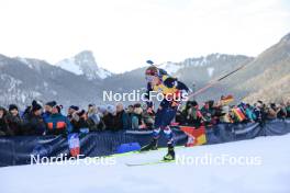 14.01.2024, Ruhpolding, Germany (GER): Johannes Thingnes Boe (NOR) - IBU World Cup Biathlon, pursuit men, Ruhpolding (GER). www.nordicfocus.com. © Manzoni/NordicFocus. Every downloaded picture is fee-liable.
