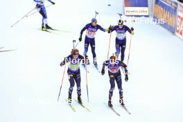 11.01.2024, Ruhpolding, Germany (GER): Johannes Dale-Skjevdal (NOR), Sturla Holm Laegreid (NOR), (l-r) - IBU World Cup Biathlon, relay men, Ruhpolding (GER). www.nordicfocus.com. © Manzoni/NordicFocus. Every downloaded picture is fee-liable.