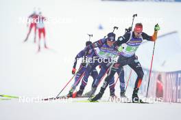 11.01.2024, Ruhpolding, Germany (GER): Emilien Jacquelin (FRA), Johannes Kuehn (GER), (l-r) - IBU World Cup Biathlon, relay men, Ruhpolding (GER). www.nordicfocus.com. © Thibaut/NordicFocus. Every downloaded picture is fee-liable.