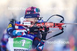 11.01.2024, Ruhpolding, Germany (GER): Johannes Dale-Skjevdal (NOR) - IBU World Cup Biathlon, relay men, Ruhpolding (GER). www.nordicfocus.com. © Thibaut/NordicFocus. Every downloaded picture is fee-liable.