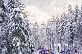 11.01.2024, Ruhpolding, Germany (GER): Justus Strelow (GER), Sturla Holm Laegreid (NOR), (l-r) - IBU World Cup Biathlon, relay men, Ruhpolding (GER). www.nordicfocus.com. © Thibaut/NordicFocus. Every downloaded picture is fee-liable.