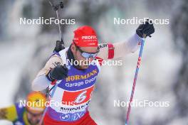 11.01.2024, Ruhpolding, Germany (GER): Joscha Burkhalter (SUI) - IBU World Cup Biathlon, relay men, Ruhpolding (GER). www.nordicfocus.com. © Thibaut/NordicFocus. Every downloaded picture is fee-liable.