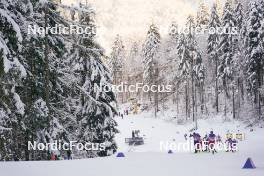 11.01.2024, Ruhpolding, Germany (GER): Elia Zeni (ITA), Dujin Choi (KOR), (l-r) - IBU World Cup Biathlon, relay men, Ruhpolding (GER). www.nordicfocus.com. © Thibaut/NordicFocus. Every downloaded picture is fee-liable.