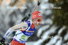 11.01.2024, Ruhpolding, Germany (GER): Sebastian Stalder (SUI) - IBU World Cup Biathlon, relay men, Ruhpolding (GER). www.nordicfocus.com. © Manzoni/NordicFocus. Every downloaded picture is fee-liable.