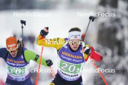 11.01.2024, Ruhpolding, Germany (GER): Thierry Langer (BEL) - IBU World Cup Biathlon, relay men, Ruhpolding (GER). www.nordicfocus.com. © Thibaut/NordicFocus. Every downloaded picture is fee-liable.