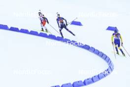 11.01.2024, Ruhpolding, Germany (GER): Dujin Choi (KOR), Eric Perrot (FRA), Emil Nykvist (SWE), (l-r) - IBU World Cup Biathlon, relay men, Ruhpolding (GER). www.nordicfocus.com. © Manzoni/NordicFocus. Every downloaded picture is fee-liable.