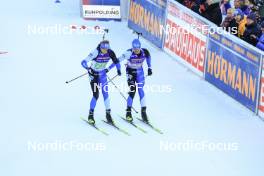 11.01.2024, Ruhpolding, Germany (GER): Kristo Siimer (EST), Rene Zahkna (EST), (l-r) - IBU World Cup Biathlon, relay men, Ruhpolding (GER). www.nordicfocus.com. © Manzoni/NordicFocus. Every downloaded picture is fee-liable.