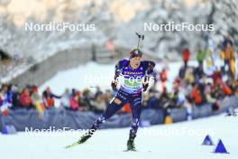 11.01.2024, Ruhpolding, Germany (GER): Johannes Dale-Skjevdal (NOR) - IBU World Cup Biathlon, relay men, Ruhpolding (GER). www.nordicfocus.com. © Manzoni/NordicFocus. Every downloaded picture is fee-liable.