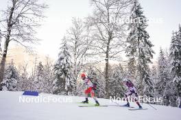 11.01.2024, Ruhpolding, Germany (GER): Joscha Burkhalter (SUI), Miha Dovzan (SLO), (l-r) - IBU World Cup Biathlon, relay men, Ruhpolding (GER). www.nordicfocus.com. © Thibaut/NordicFocus. Every downloaded picture is fee-liable.