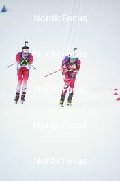 11.01.2024, Ruhpolding, Germany (GER): Trevor Kiers (CAN), Felix Leitner (AUT), (l-r) - IBU World Cup Biathlon, relay men, Ruhpolding (GER). www.nordicfocus.com. © Thibaut/NordicFocus. Every downloaded picture is fee-liable.