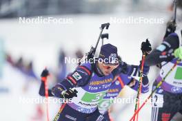 11.01.2024, Ruhpolding, Germany (GER): Emilien Jacquelin (FRA) - IBU World Cup Biathlon, relay men, Ruhpolding (GER). www.nordicfocus.com. © Thibaut/NordicFocus. Every downloaded picture is fee-liable.
