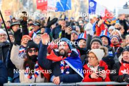10.01.2024, Ruhpolding, Germany (GER): Event Feature: French fans celebrate - IBU World Cup Biathlon, relay women, Ruhpolding (GER). www.nordicfocus.com. © Manzoni/NordicFocus. Every downloaded picture is fee-liable.