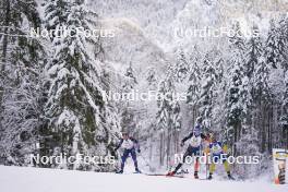 10.01.2024, Ruhpolding, Germany (GER): ++, Sophie Chauveau (FRA), Franziska Preuss (GER), Mona Brorsson (SWE), (l-r) - IBU World Cup Biathlon, relay women, Ruhpolding (GER). www.nordicfocus.com. © Thibaut/NordicFocus. Every downloaded picture is fee-liable.