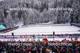 10.01.2024, Ruhpolding, Germany (GER): Event Feature: fans- IBU World Cup Biathlon, relay women, Ruhpolding (GER). www.nordicfocus.com. © Thibaut/NordicFocus. Every downloaded picture is fee-liable.