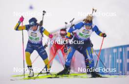 10.01.2024, Ruhpolding, Germany (GER): Linn Persson (SWE), Yuliia Dzhima (UKR), (l-r) - IBU World Cup Biathlon, relay women, Ruhpolding (GER). www.nordicfocus.com. © Thibaut/NordicFocus. Every downloaded picture is fee-liable.