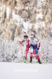 10.01.2024, Ruhpolding, Germany (GER): Anna Juppe (AUT), Marketa Davidova (CZE), (l-r) - IBU World Cup Biathlon, relay women, Ruhpolding (GER). www.nordicfocus.com. © Thibaut/NordicFocus. Every downloaded picture is fee-liable.