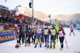 10.01.2024, Ruhpolding, Germany (GER): Elvira Oeberg (SWE), Mona Brorsson (SWE), Linn Persson (SWE), Anna Magnusson (SWE) - IBU World Cup Biathlon, relay women, Ruhpolding (GER). www.nordicfocus.com. © Thibaut/NordicFocus. Every downloaded picture is fee-liable.