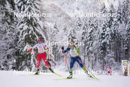 10.01.2024, Ruhpolding, Germany (GER): Daria Gembicka (POL), Ziva Klemencic (SLO), (l-r) - IBU World Cup Biathlon, relay women, Ruhpolding (GER). www.nordicfocus.com. © Thibaut/NordicFocus. Every downloaded picture is fee-liable.