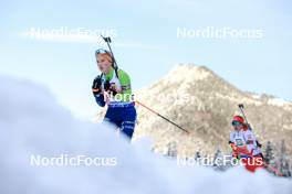 10.01.2024, Ruhpolding, Germany (GER): Ziva Klemencic (SLO), Daria Gembicka (POL), (l-r) - IBU World Cup Biathlon, relay women, Ruhpolding (GER). www.nordicfocus.com. © Manzoni/NordicFocus. Every downloaded picture is fee-liable.