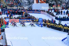 10.01.2024, Ruhpolding, Germany (GER): Marit Ishol Skogan (NOR), Anna Magnusson (SWE), Lou Jeanmonnot (FRA), (l-r) - IBU World Cup Biathlon, relay women, Ruhpolding (GER). www.nordicfocus.com. © Manzoni/NordicFocus. Every downloaded picture is fee-liable.