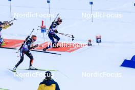 10.01.2024, Ruhpolding, Germany (GER): Janina Hettich-Walz (GER), Marit Ishol Skogan (NOR), (l-r) - IBU World Cup Biathlon, relay women, Ruhpolding (GER). www.nordicfocus.com. © Manzoni/NordicFocus. Every downloaded picture is fee-liable.