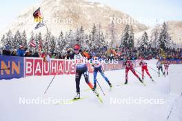10.01.2024, Ruhpolding, Germany (GER): Janina Hettich-Walz (GER), Iryna Petrenko (UKR), Lisa Theresa Hauser (AUT), (l-r) - IBU World Cup Biathlon, relay women, Ruhpolding (GER). www.nordicfocus.com. © Thibaut/NordicFocus. Every downloaded picture is fee-liable.