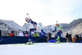 10.01.2024, Ruhpolding, Germany (GER): Noora Kaisa Keranen (FIN), Ziva Klemencic (SLO), (l-r) - IBU World Cup Biathlon, relay women, Ruhpolding (GER). www.nordicfocus.com. © Manzoni/NordicFocus. Every downloaded picture is fee-liable.