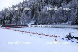 10.01.2024, Ruhpolding, Germany (GER): Event Feature: Shooting range - IBU World Cup Biathlon, relay women, Ruhpolding (GER). www.nordicfocus.com. © Manzoni/NordicFocus. Every downloaded picture is fee-liable.