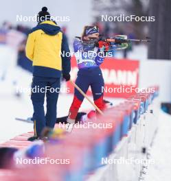 10.01.2024, Ruhpolding, Germany (GER): Chloe Levins (USA) - IBU World Cup Biathlon, relay women, Ruhpolding (GER). www.nordicfocus.com. © Thibaut/NordicFocus. Every downloaded picture is fee-liable.