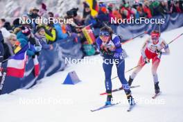 10.01.2024, Ruhpolding, Germany (GER): Deedra Irwin (USA), Elisa Gasparin (SUI), (l-r) - IBU World Cup Biathlon, relay women, Ruhpolding (GER). www.nordicfocus.com. © Thibaut/NordicFocus. Every downloaded picture is fee-liable.