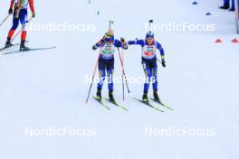 10.01.2024, Ruhpolding, Germany (GER): Yuliia Dzhima (UKR), Iryna Petrenko (UKR), (l-r) - IBU World Cup Biathlon, relay women, Ruhpolding (GER). www.nordicfocus.com. © Manzoni/NordicFocus. Every downloaded picture is fee-liable.