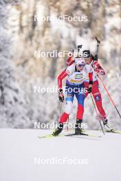 10.01.2024, Ruhpolding, Germany (GER): Anna Juppe (AUT), Marketa Davidova (CZE), (l-r) - IBU World Cup Biathlon, relay women, Ruhpolding (GER). www.nordicfocus.com. © Thibaut/NordicFocus. Every downloaded picture is fee-liable.