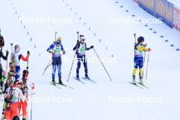 10.01.2024, Ruhpolding, Germany (GER): Yuliia Dzhima (UKR), Jeanne Richard (FRA), Linn Persson (SWE), (l-r) - IBU World Cup Biathlon, relay women, Ruhpolding (GER). www.nordicfocus.com. © Manzoni/NordicFocus. Every downloaded picture is fee-liable.
