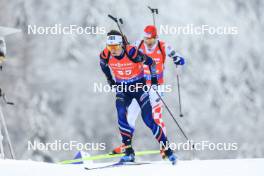 13.01.2024, Ruhpolding, Germany (GER): Eric Perrot (FRA) - IBU World Cup Biathlon, sprint men, Ruhpolding (GER). www.nordicfocus.com. © Manzoni/NordicFocus. Every downloaded picture is fee-liable.