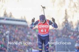 13.01.2024, Ruhpolding, Germany (GER): Elia Zeni (ITA) - IBU World Cup Biathlon, sprint men, Ruhpolding (GER). www.nordicfocus.com. © Thibaut/NordicFocus. Every downloaded picture is fee-liable.