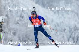 13.01.2024, Ruhpolding, Germany (GER): Vincent Bonacci (USA) - IBU World Cup Biathlon, sprint men, Ruhpolding (GER). www.nordicfocus.com. © Manzoni/NordicFocus. Every downloaded picture is fee-liable.