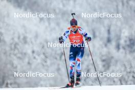 13.01.2024, Ruhpolding, Germany (GER): Marcus Bolin Webb (GBR) - IBU World Cup Biathlon, sprint men, Ruhpolding (GER). www.nordicfocus.com. © Manzoni/NordicFocus. Every downloaded picture is fee-liable.