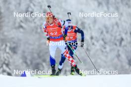 13.01.2024, Ruhpolding, Germany (GER): Matija Legovic (CRO) - IBU World Cup Biathlon, sprint men, Ruhpolding (GER). www.nordicfocus.com. © Manzoni/NordicFocus. Every downloaded picture is fee-liable.