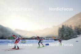 12.01.2024, Ruhpolding, Germany (GER): Amy Baserga (SUI), Janina Hettich-Walz (GER), (l-r) - IBU World Cup Biathlon, sprint women, Ruhpolding (GER). www.nordicfocus.com. © Thibaut/NordicFocus. Every downloaded picture is fee-liable.