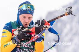 09.01.2024, Ruhpolding, Germany (GER): Jesper Nelin (SWE) - IBU World Cup Biathlon, training, Ruhpolding (GER). www.nordicfocus.com. © Thibaut/NordicFocus. Every downloaded picture is fee-liable.