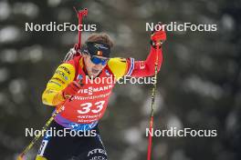 18.01.2024, Antholz, Italy (ITA): Florent Claude (BEL) - IBU World Cup Biathlon, short individual men, Antholz (ITA). www.nordicfocus.com. © Thibaut/NordicFocus. Every downloaded picture is fee-liable.