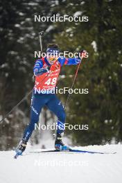18.01.2024, Antholz, Italy (ITA): Jake Brown (USA) - IBU World Cup Biathlon, short individual men, Antholz (ITA). www.nordicfocus.com. © Thibaut/NordicFocus. Every downloaded picture is fee-liable.